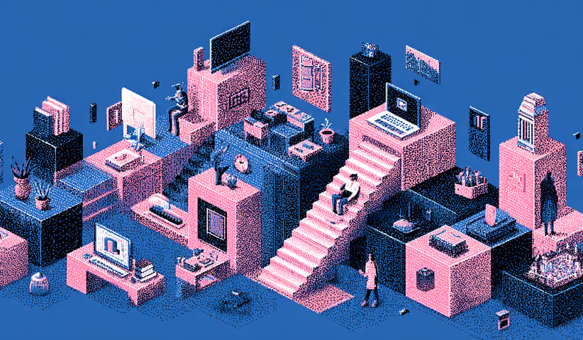 Flat-lay illustration of lifestyle products, packaging, and brand elements arranged together to show cohesive brand presentation.
