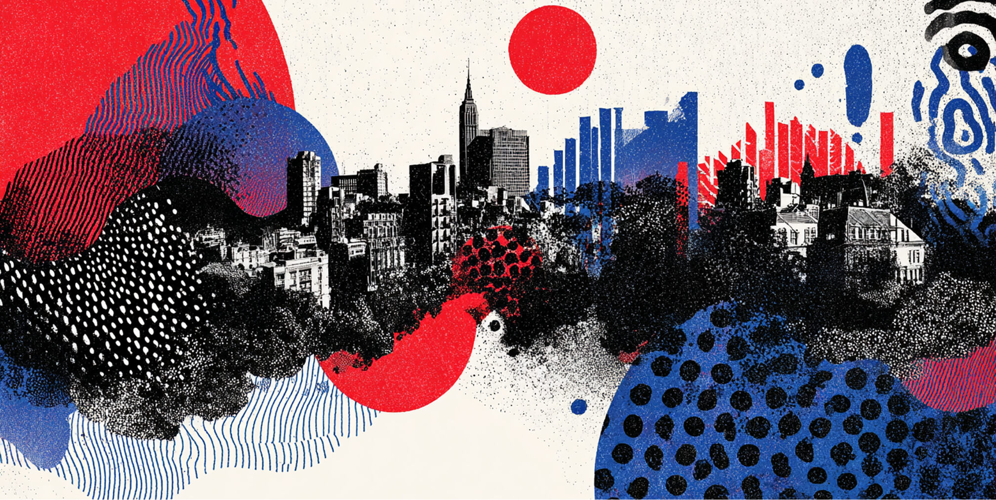 Silhouetted figures standing together within layered editorial textures, symbolizing shared understanding, audience connection, and brand trust.