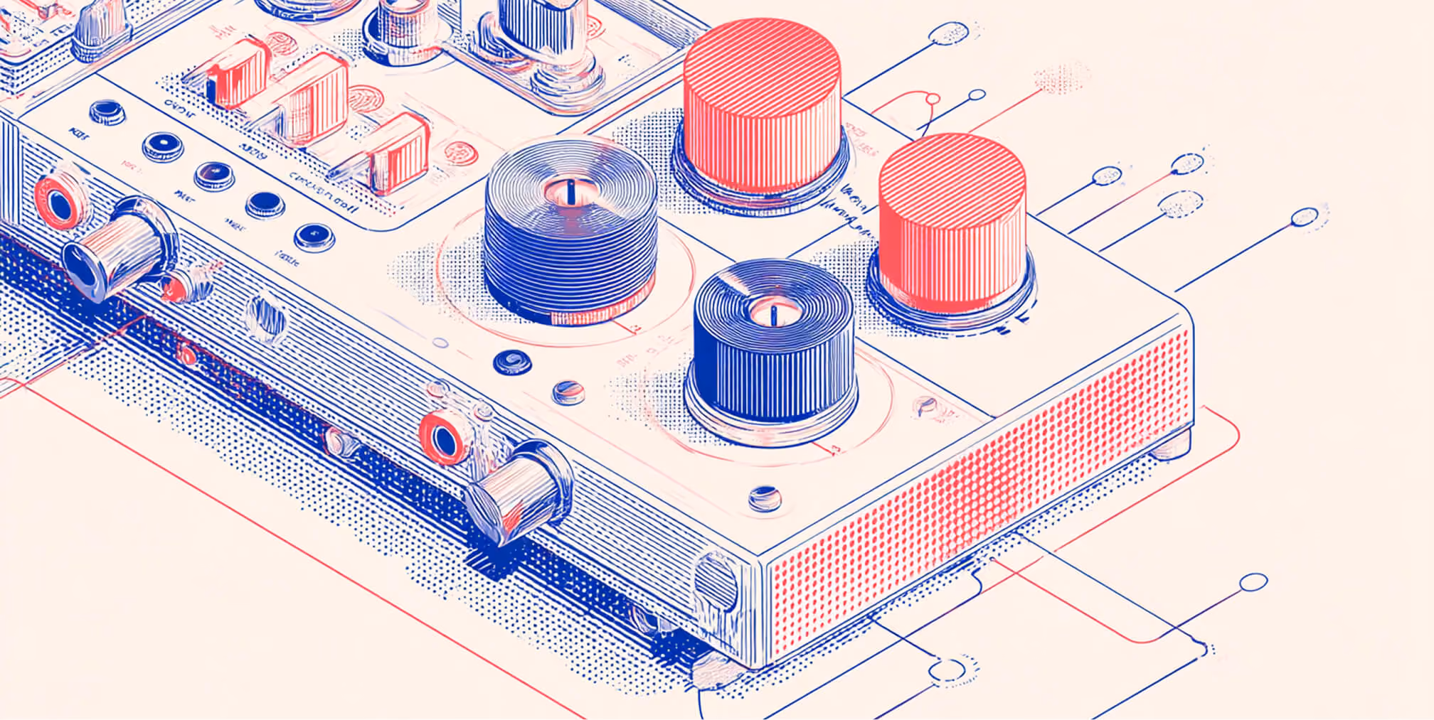 Control panel with knobs and switches, symbolizing strategic adjustments, decision-making, and fine-tuning during a rebranding process.