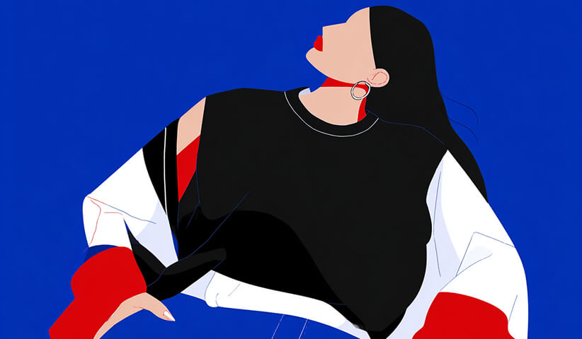 Close-up of a person in oversized streetwear with bold colors, representing attitude and identity in fashion.