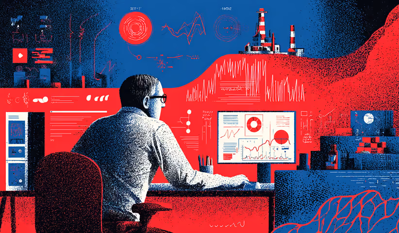 Professional analyzing charts and dashboards on a computer, representing data-driven branding and performance tracking.