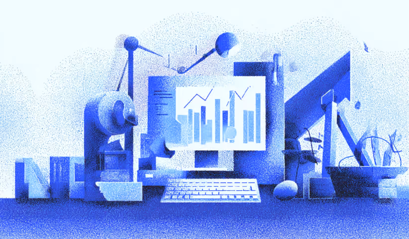 Workspace featuring charts, graphs, and performance dashboards, representing data-driven marketing decisions, reporting, and campaign optimization.
