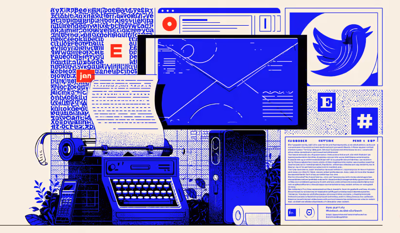Digital communication ecosystem featuring email, websites, social media, and branded content, representing how modern logo design must work consistently across digital marketing channels.