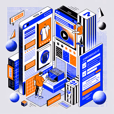 Ecommerce storefront and checkout interface displayed across desktop and mobile devices, representing responsive Shopify store development, product pages, and conversion-focused shopping experiences.