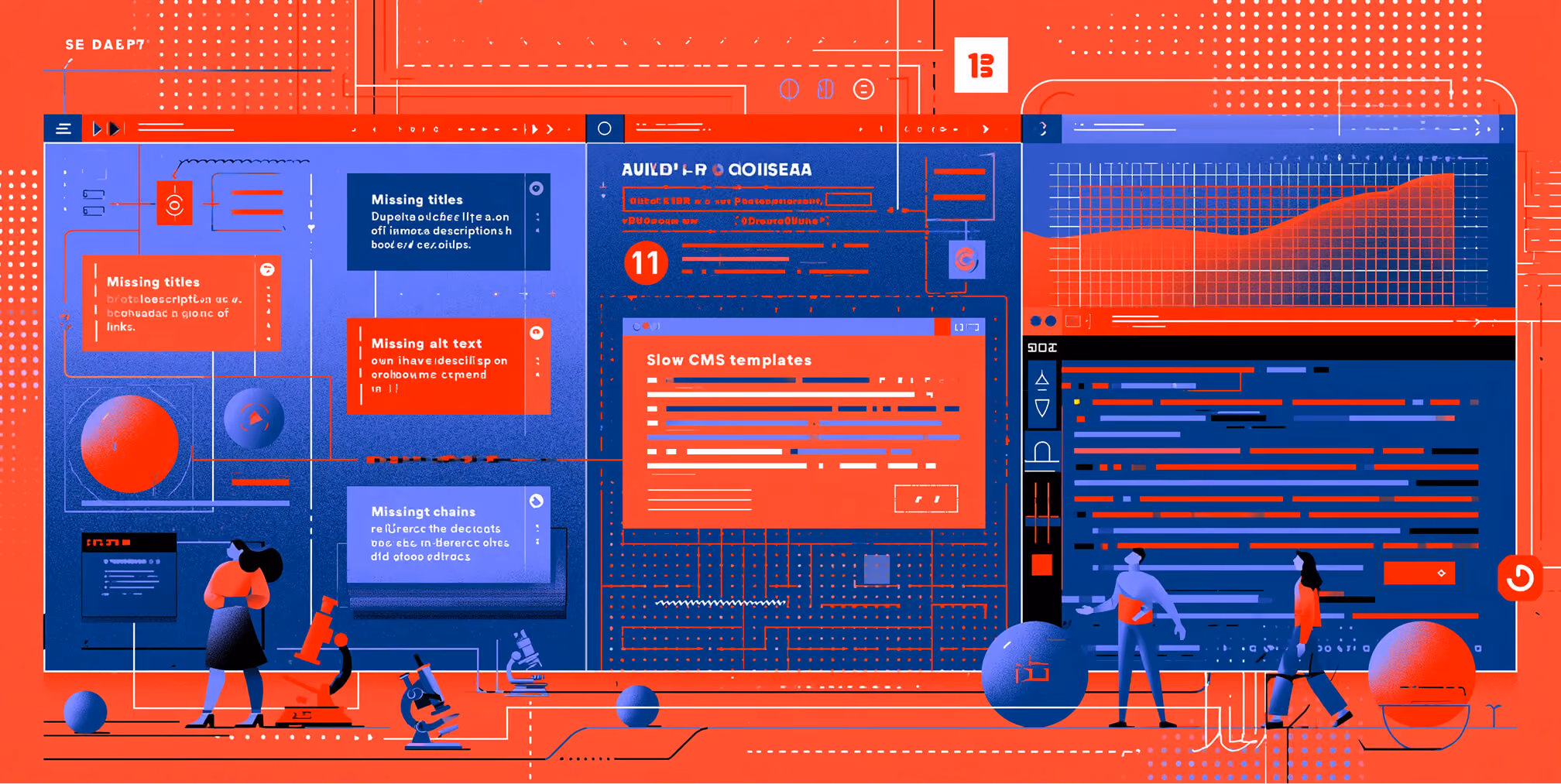 Webflow SEO audit showing site performance issues.