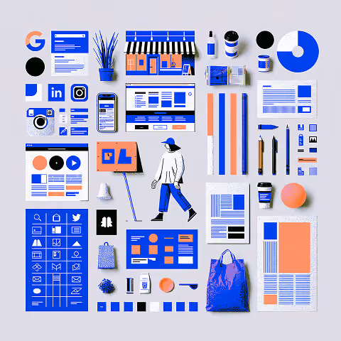 Small business marketing assets and digital platforms.