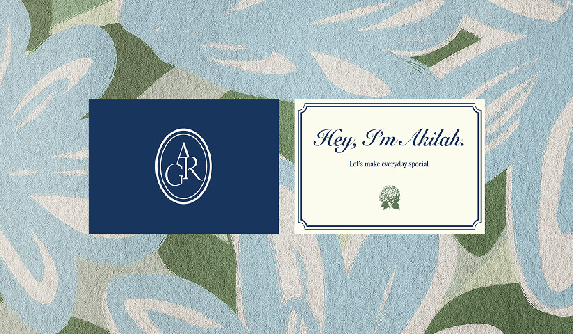 Personalized branded greeting card and premium stationery design reinforcing luxury brand identity and customer experience.