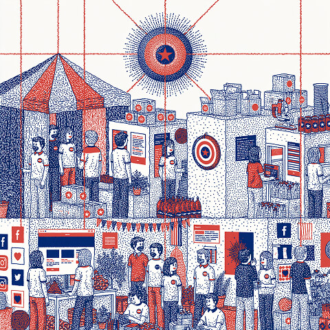 Multi-level brand activation featuring retail displays, digital touchpoints, and interactive experiences, representing the many ways brands connect with customers across channels.