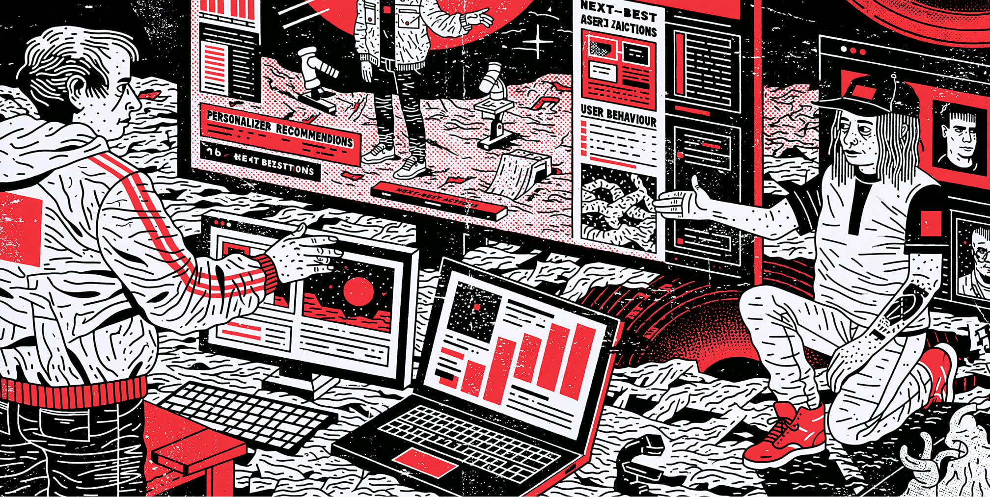 I-powered analytics dashboards displaying performance metrics and business intelligence, representing how artificial intelligence helps organizations monitor data, generate insights, and optimize operational performance.