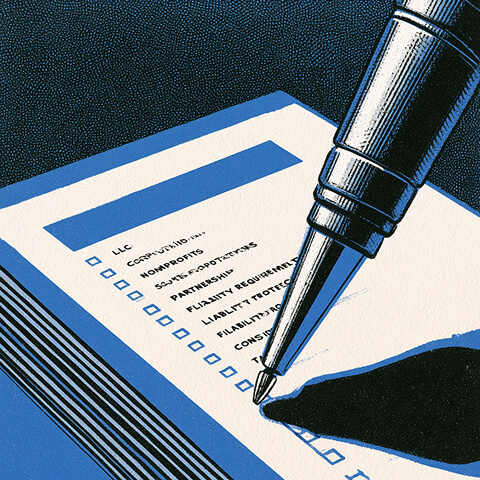 Illinois business registration checklist covering entity types, partnerships, liability requirements, and formation steps.