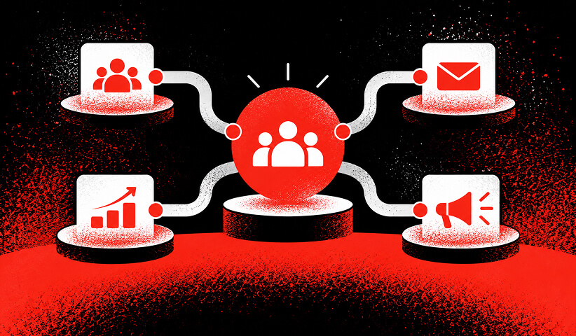 An ABM platform connects with CRM, marketing automation, sales engagement, and media systems.
