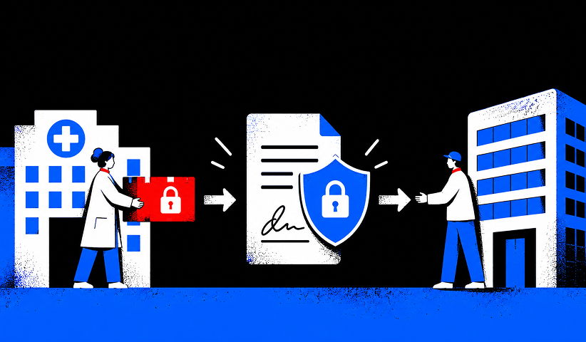 A signed Business Associate Agreement secures the transfer of protected health information to a marketing vendor.