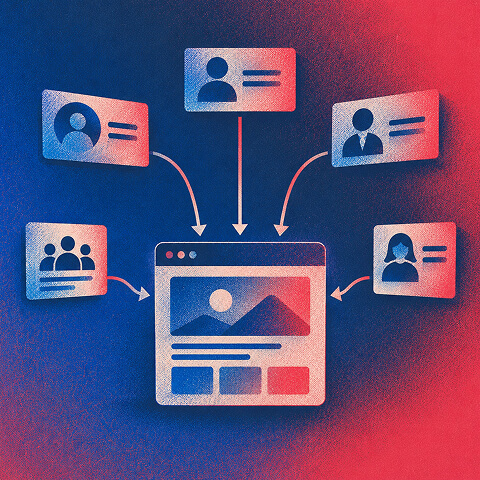 Multiple social profiles connect back to one official company website despite different account handles.