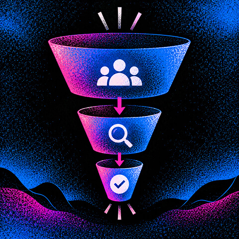 A three-stage LinkedIn advertising funnel aligns campaigns with awareness, consideration, and conversion goals.