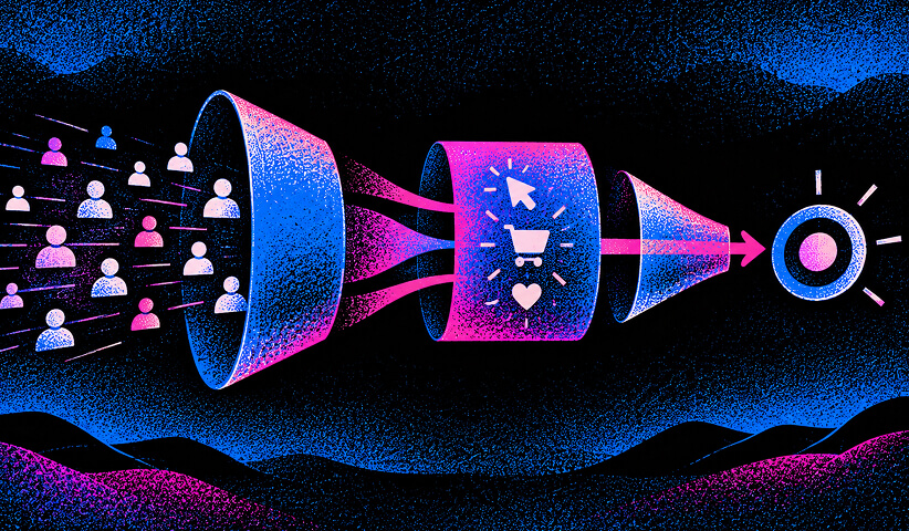A LinkedIn campaign progresses from broad automated delivery to controlled target-cost bidding after collecting conversion data.