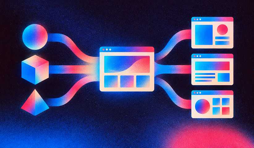 A conditional template uses different data inputs to create meaningfully different page structures.