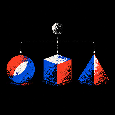 Independent brands operate separately while the parent company remains visually in the background.