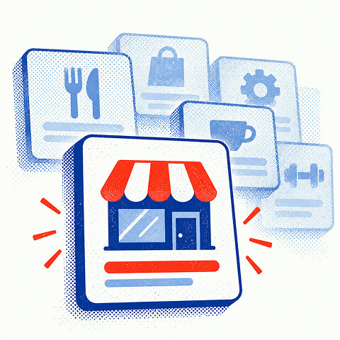 One precise primary business category highlighted over several broader category options