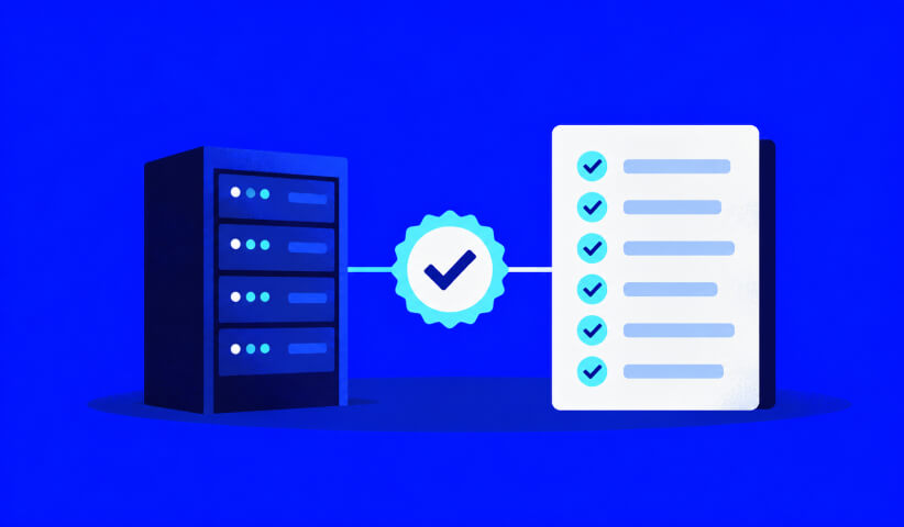 Hosting server paired with a verification checklist for confirming PHP2Shell remediation.
