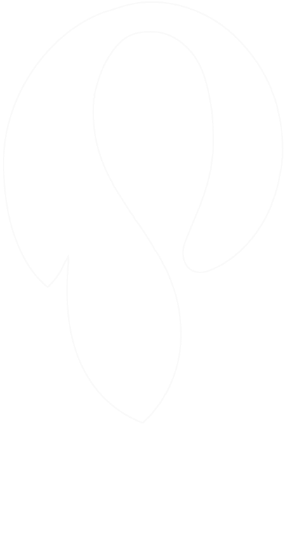 White abstract stylized letter P with the text POULOMI below it on a black background.