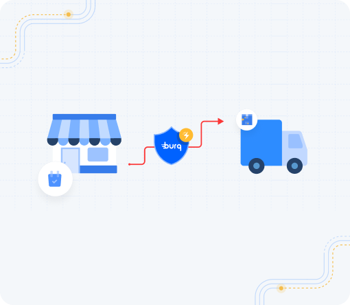 Store shipping product with delivery service provider