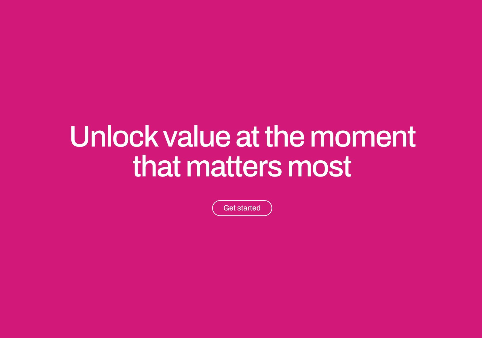 An image of copy from the Rokt website. The copy says 'unlock value at the moment that matters most'.