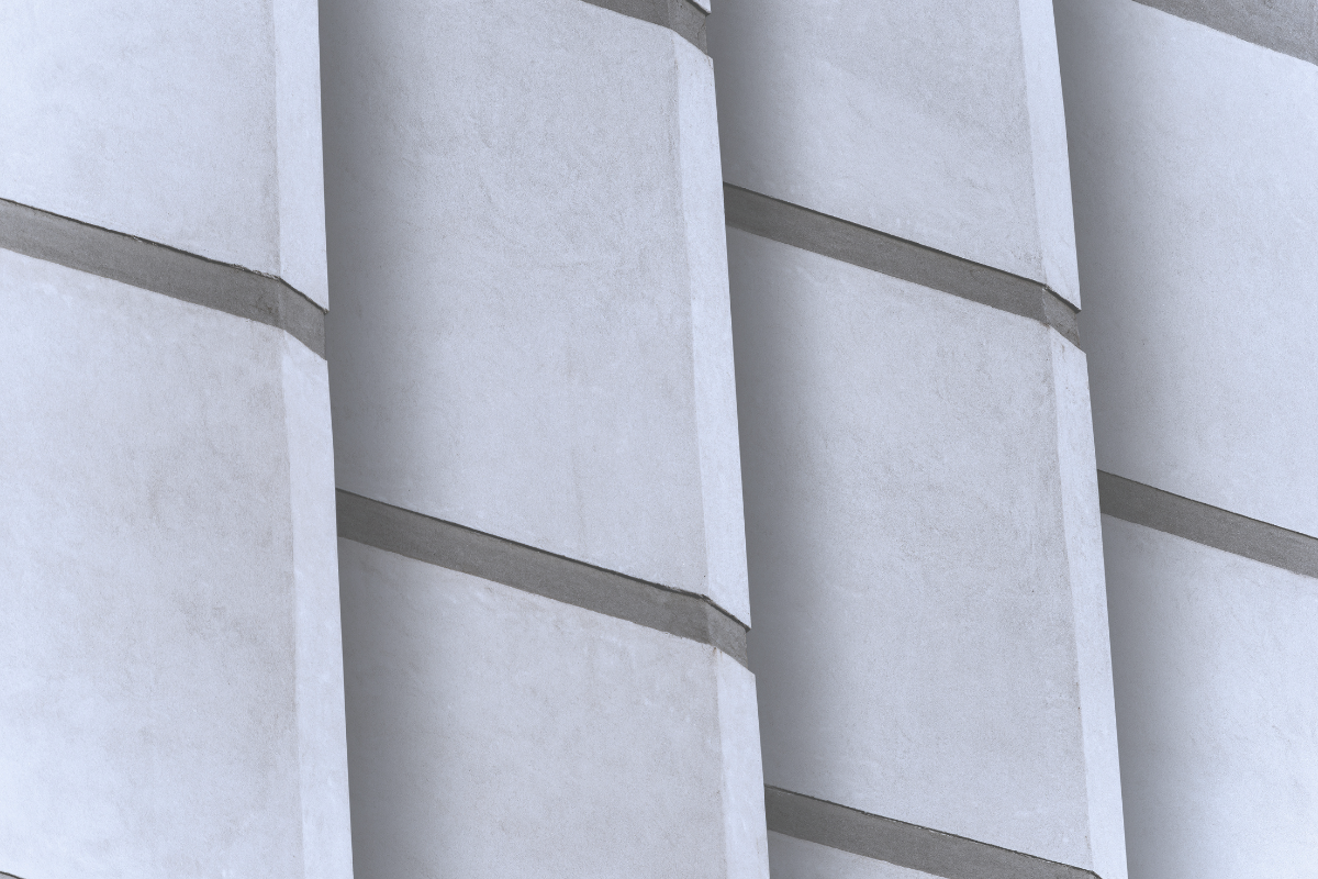 Rounded concrete columns, representing the fixed costs of holding below a Swiss bank's minimum