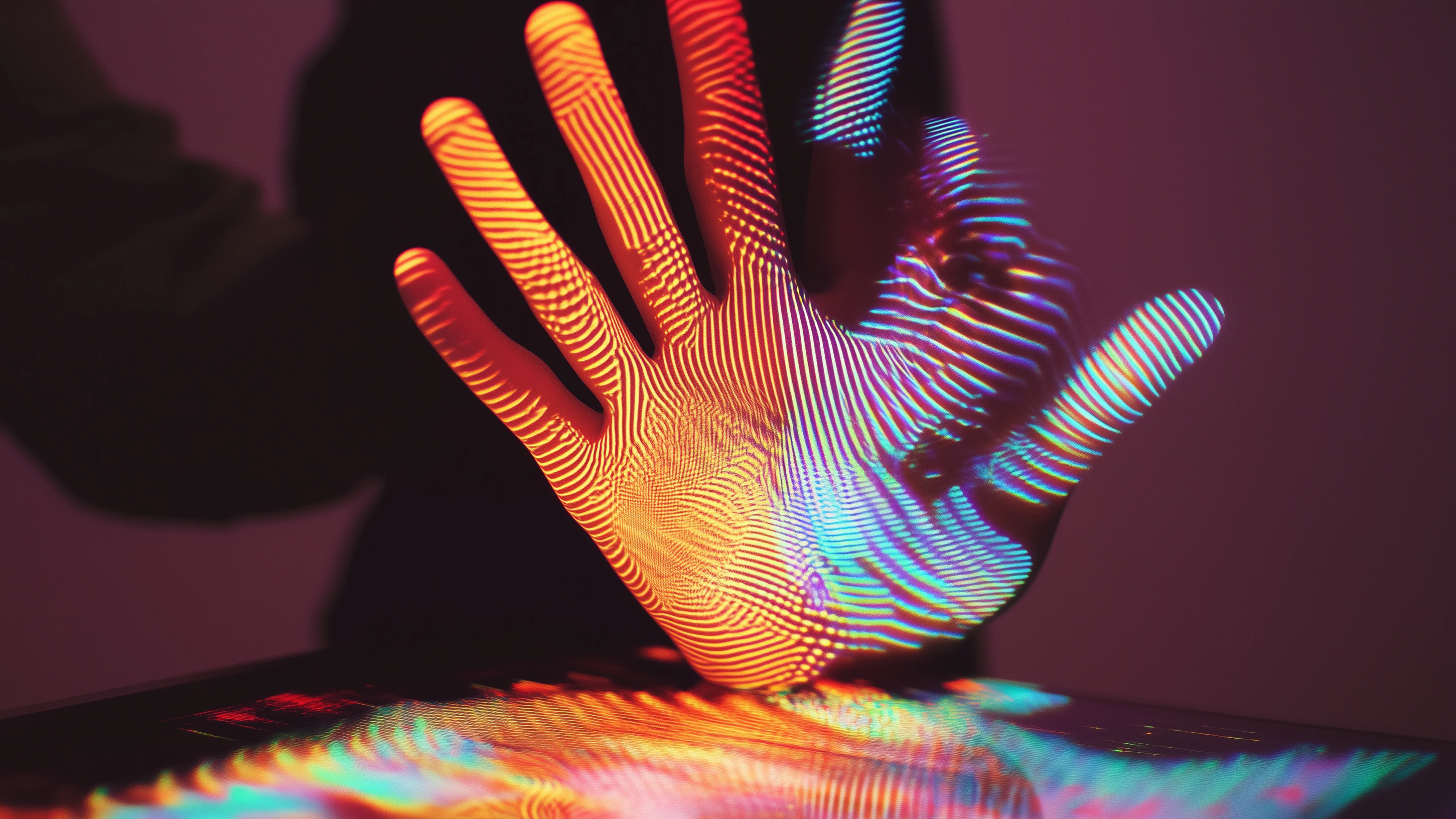 Hand mit Videoeffekten