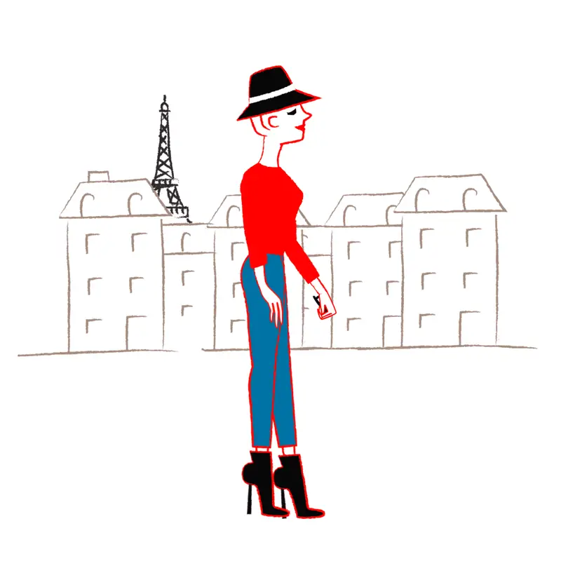 Illustration DDP : une Parisienne devant les toits de Paris
