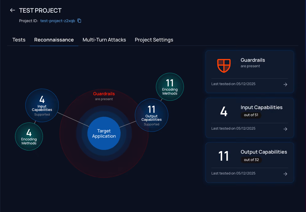Mindgard Recon Dashboard