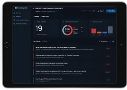 Screen shot of the Mindgard platform