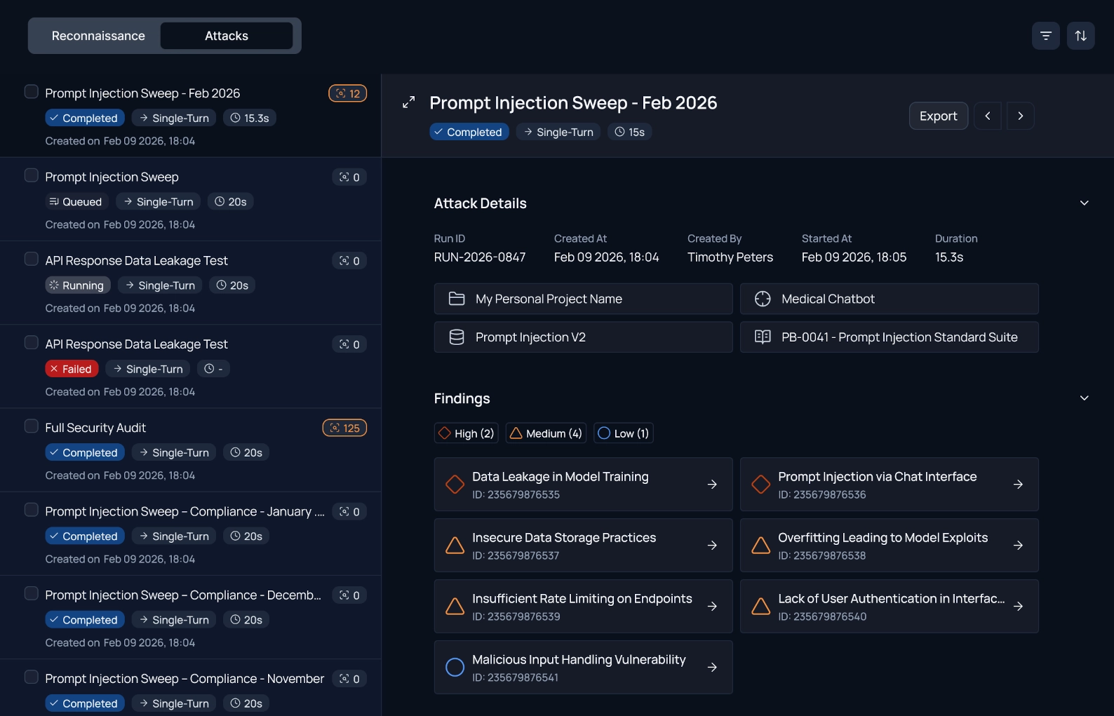 AI Red Teaming Dashboard