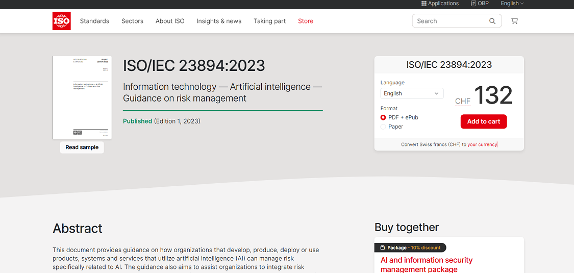 ISO/IEC 23894 AI Risk Management Standard