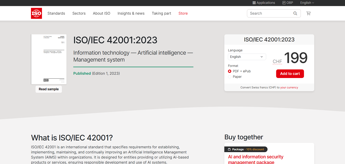 ISO/IEC 42001 standard