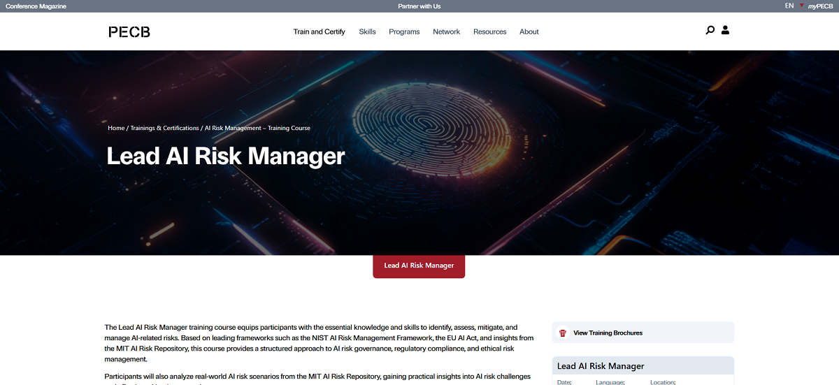 PECB Lead AI Risk Manager Certification