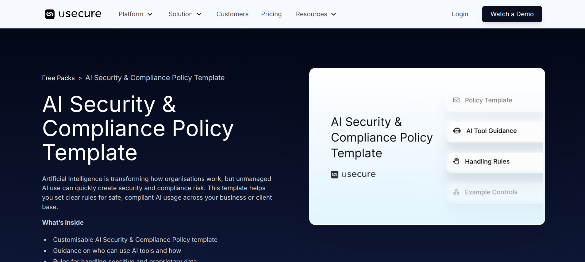 AI Security & Compliance Policy Template