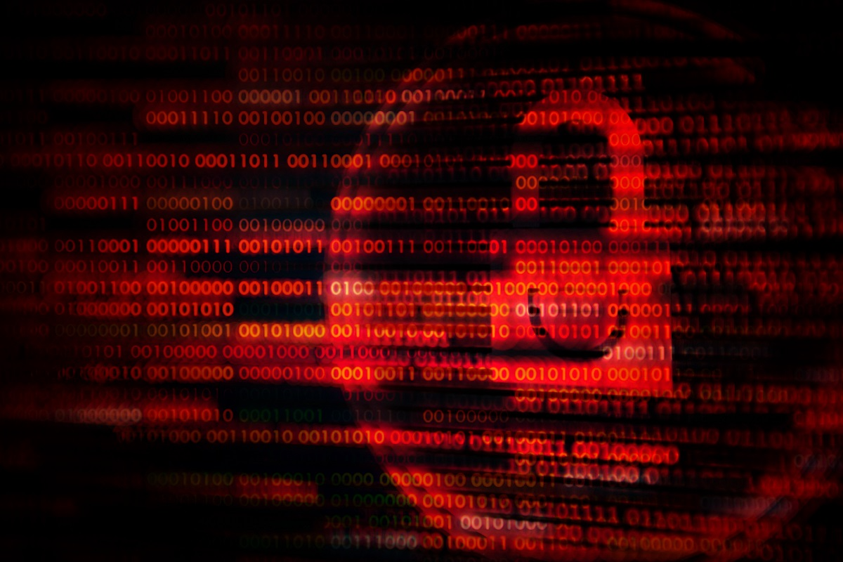 Digital skull composed of binary code symbolizing AI cyber threats, malware attacks, and adversarial exploitation of AI systems