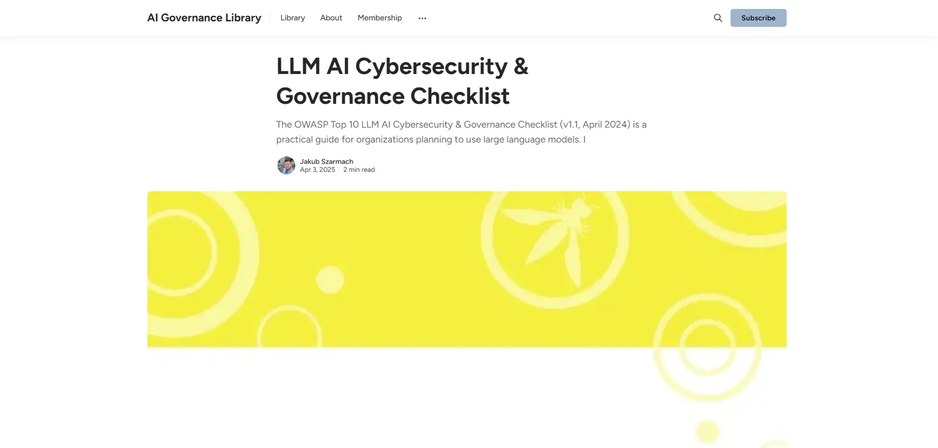 LLM AI Cybersecurity & Governance Checklist