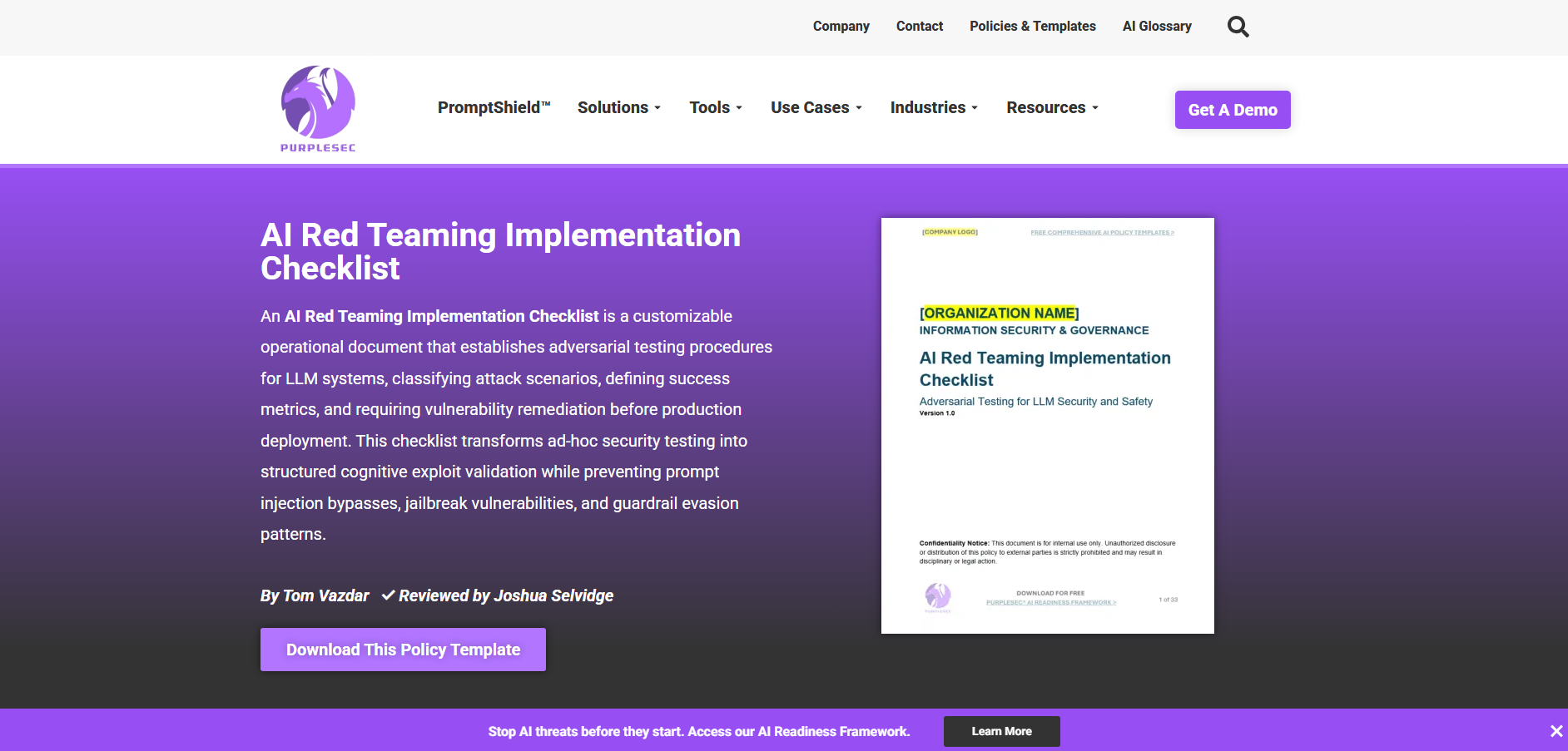 AI Red Teaming Implementation Checklist