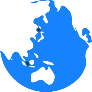 Blue and white globe 