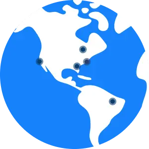 Blue and white globe 