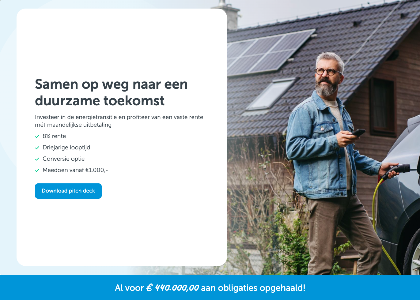 Investeer in Blue Current: 8% rente per jaar