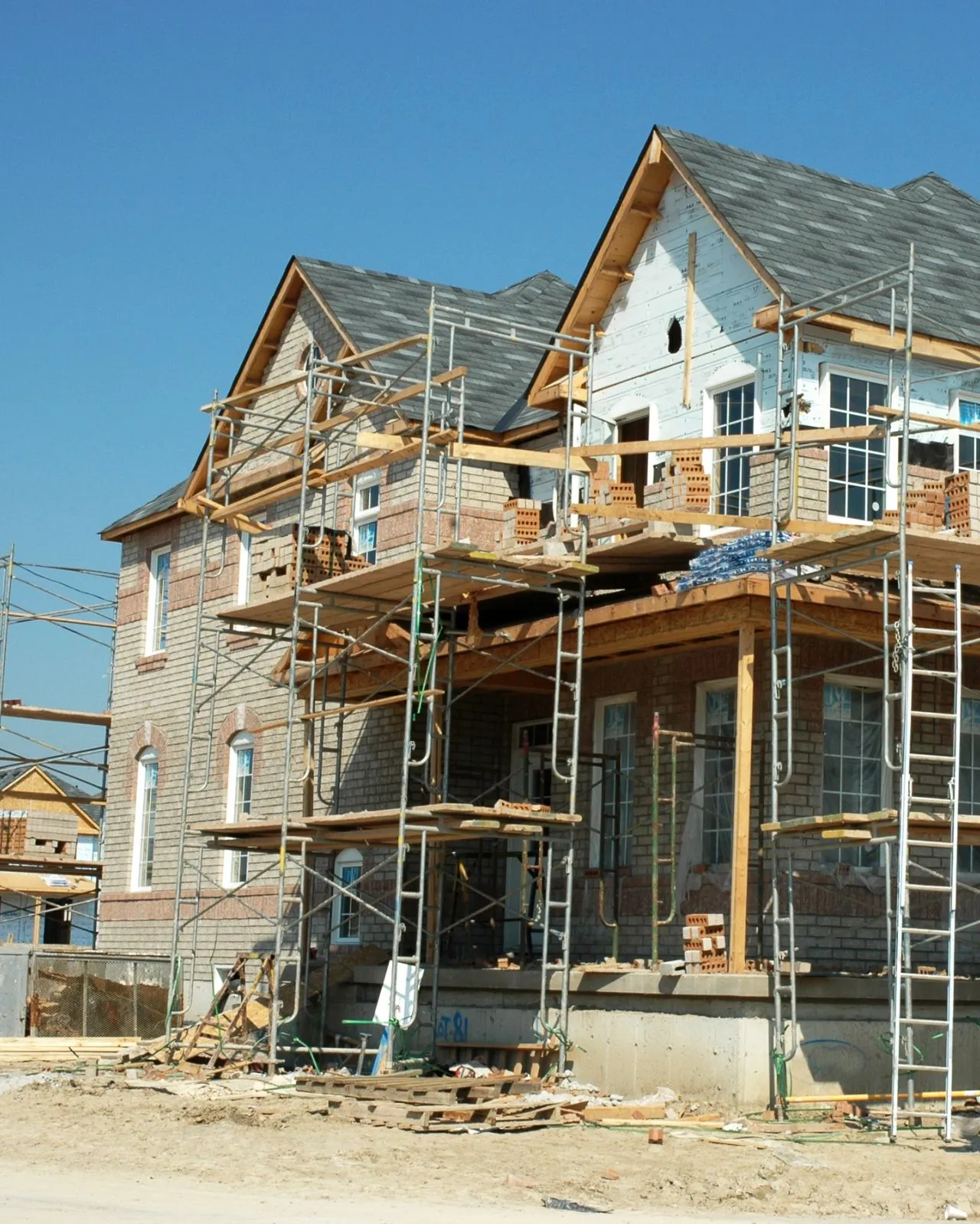 Subdivision home under construction