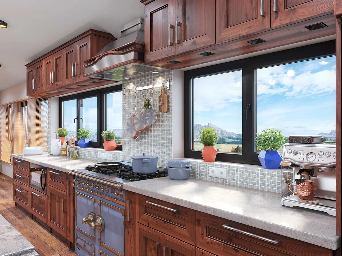 Updated kitchen cabinets in a newly remodeled kitchen, providing both style and functionality.