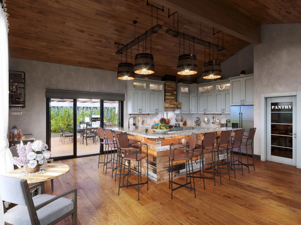 Modern kitchen design after a complete home renovation