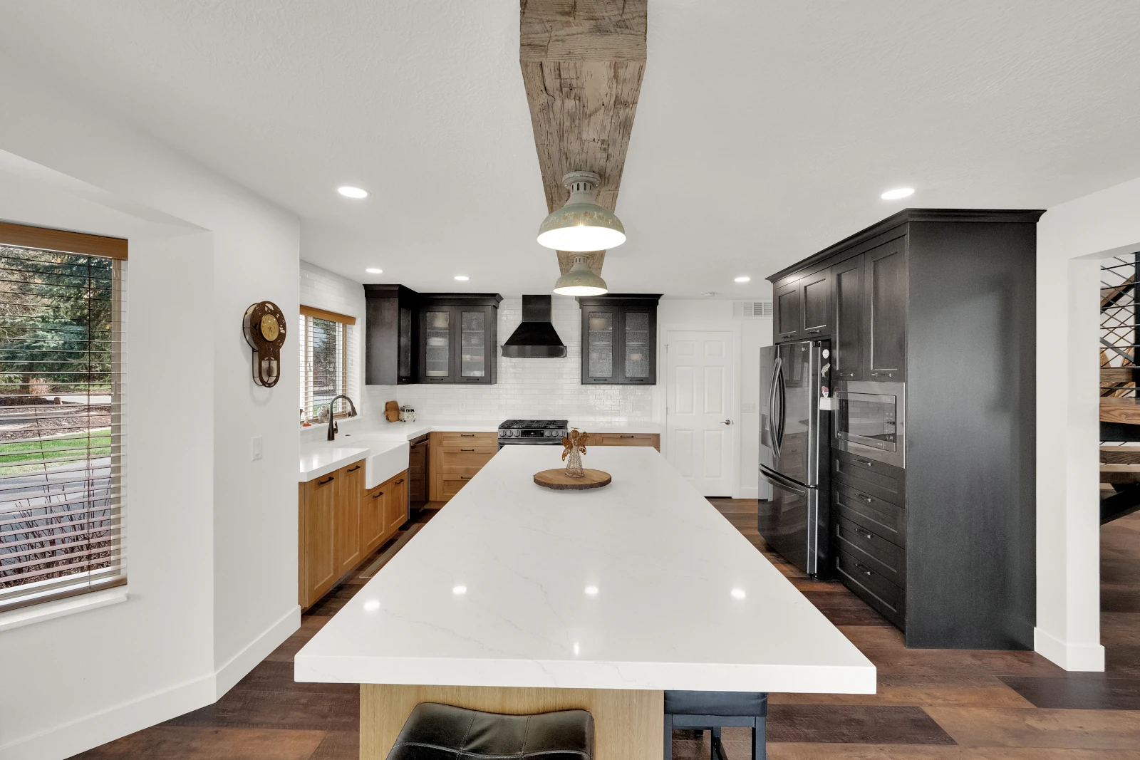 custom kitchen island with quartz countertops, Salt Lake City renovation