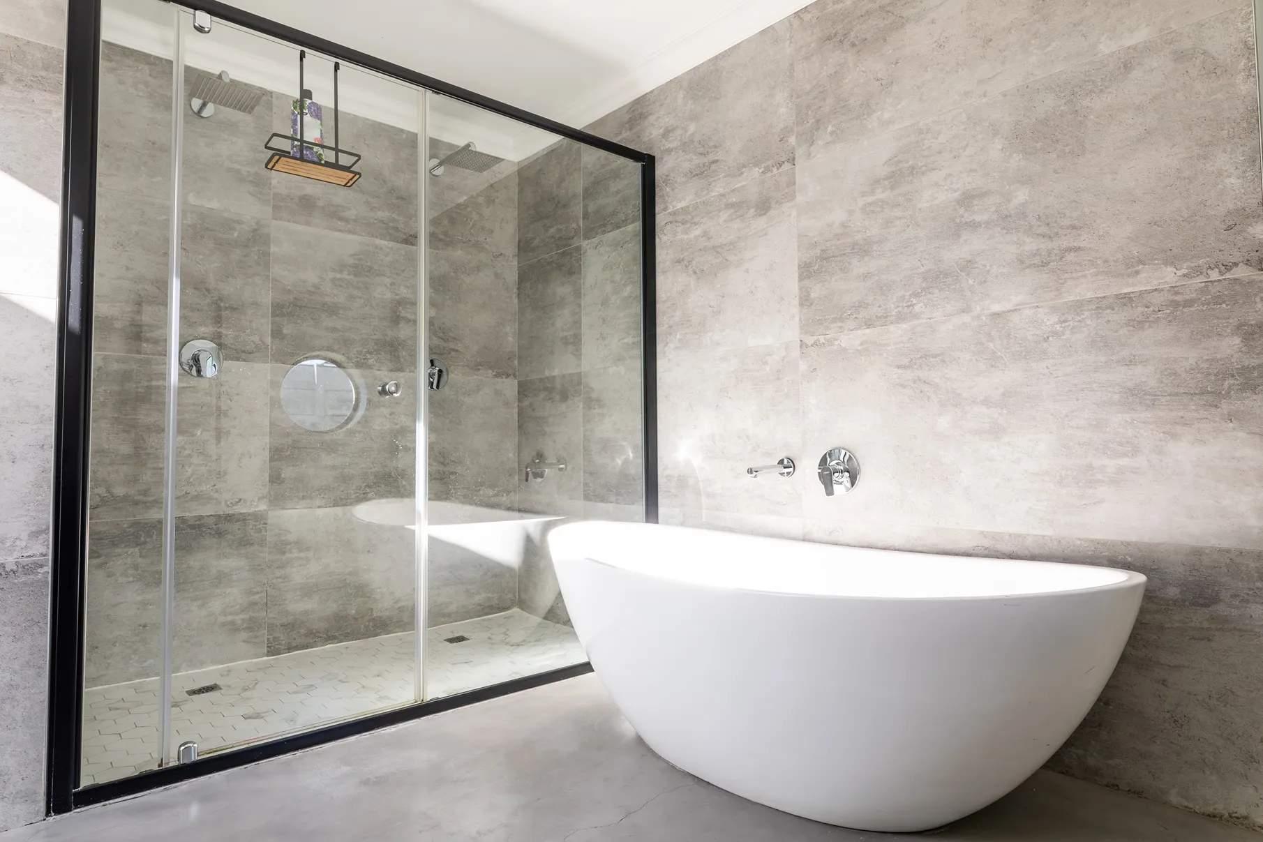 Tub-to-shower conversion in a Salt Lake City home
