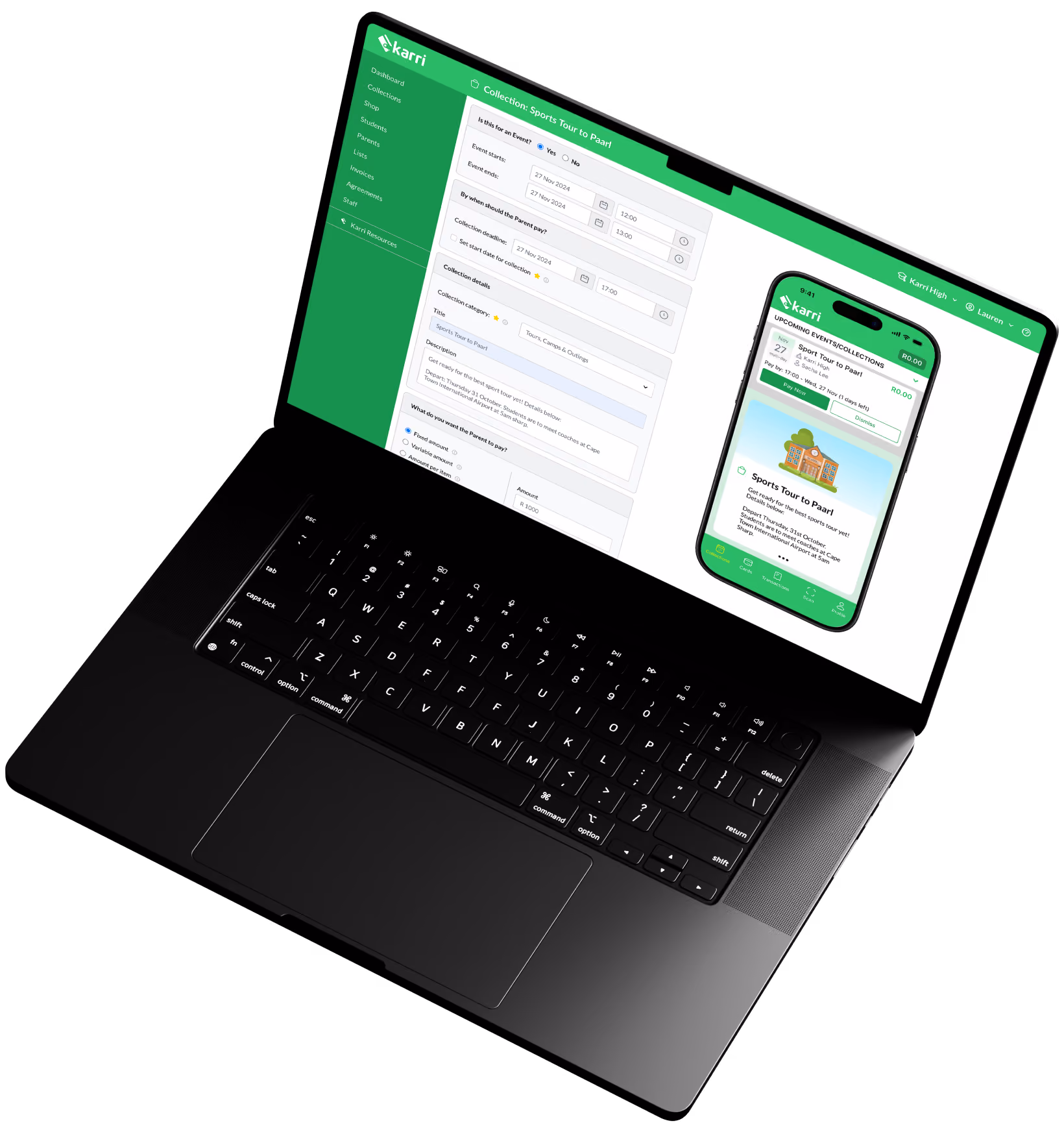 Karri Web Application Platform Dashboard