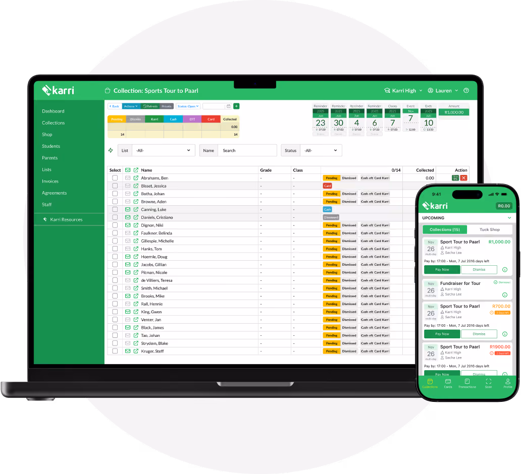 Karri Web Application Platform Dashboard