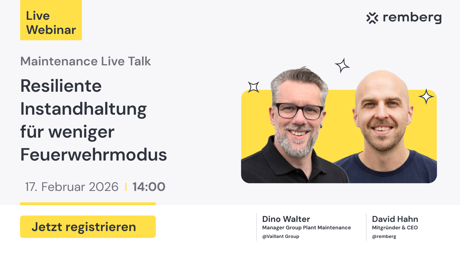 Maintenance Live Talk: Resiliente Instandhaltung für weniger Feuerwehrmodus